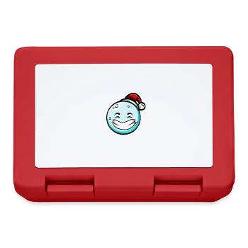 Snowball with Christmas hat #6/9 - Lunchbox - red - Front
