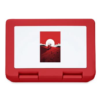 Cadeau de randonnée nature minimaliste - Boîte à goûter - rouge - Devant