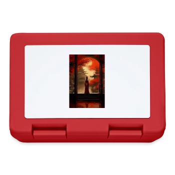 Japanisch Tempel Geisha Geschenk - Brotdose - Rot - Vorne