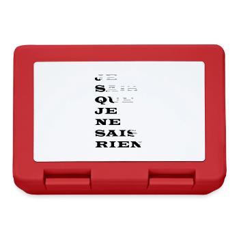 jE SAIS QUE JE NE SAIS RIEN - Boîte à goûter - rouge - Devant