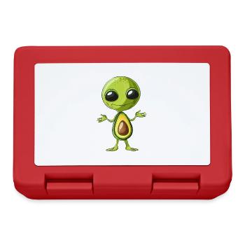 Cool Alien Avocado with Sunglasses Design - Lunchbox - red - Front