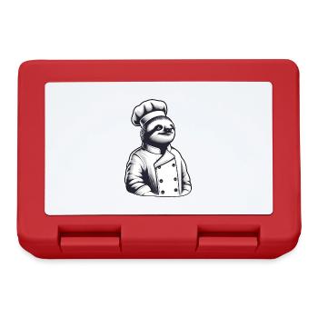 Fier chef paresseux : maître de la cuisine - Boîte à goûter - rouge - Devant