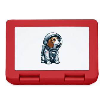 Beagle astronaut in space - Lunchbox - red - Front