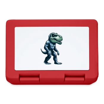 T-Rex Bigfoot Sasquatch Gorilla Fusion Mythical Creature - Lunchbox - red - Front