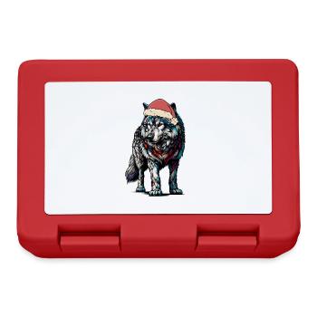 Père Noël Loup Loups Mystique - Boîte à goûter - rouge - Devant