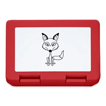 Renard Mauvais œil Dangereux Fou Animal sauvage - Boîte à goûter - rouge - Devant