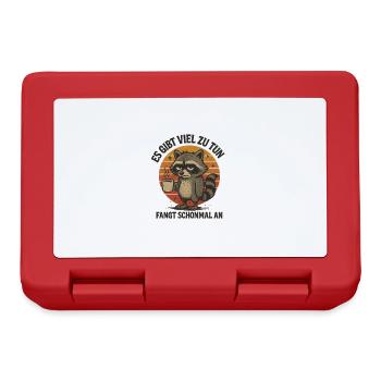 Raccoon there is a lot of work to do - Lunchbox - red - Front