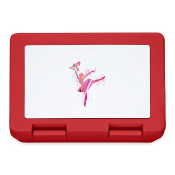 ballerina,bird,graffiti,painting,dancer,pink - Lunchbox - red - Front