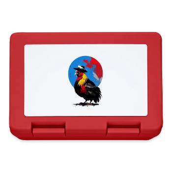 Rooster with hat - Lunchbox - red - Front
