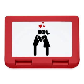 amour de couple - Boîte à goûter - rouge - Devant