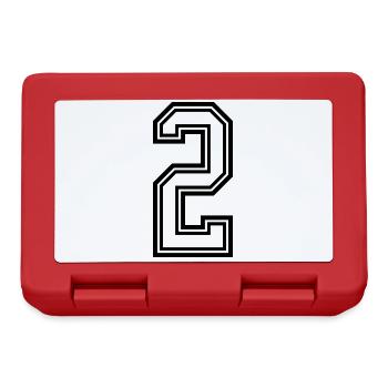 2 Zahl symbol - Brotdose - Rot - Vorne