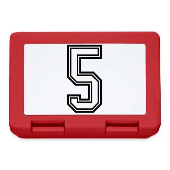 5 Number symbol - Lunchbox - red - Front