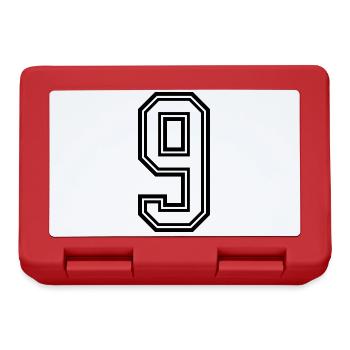 9 number symbol - Lunchbox - red - Front
