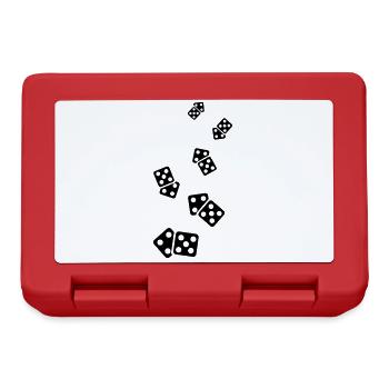 Symbole du casino Dice - Boîte à goûter - rouge - Devant