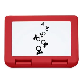 World map icon icon - Lunchbox - red - Front