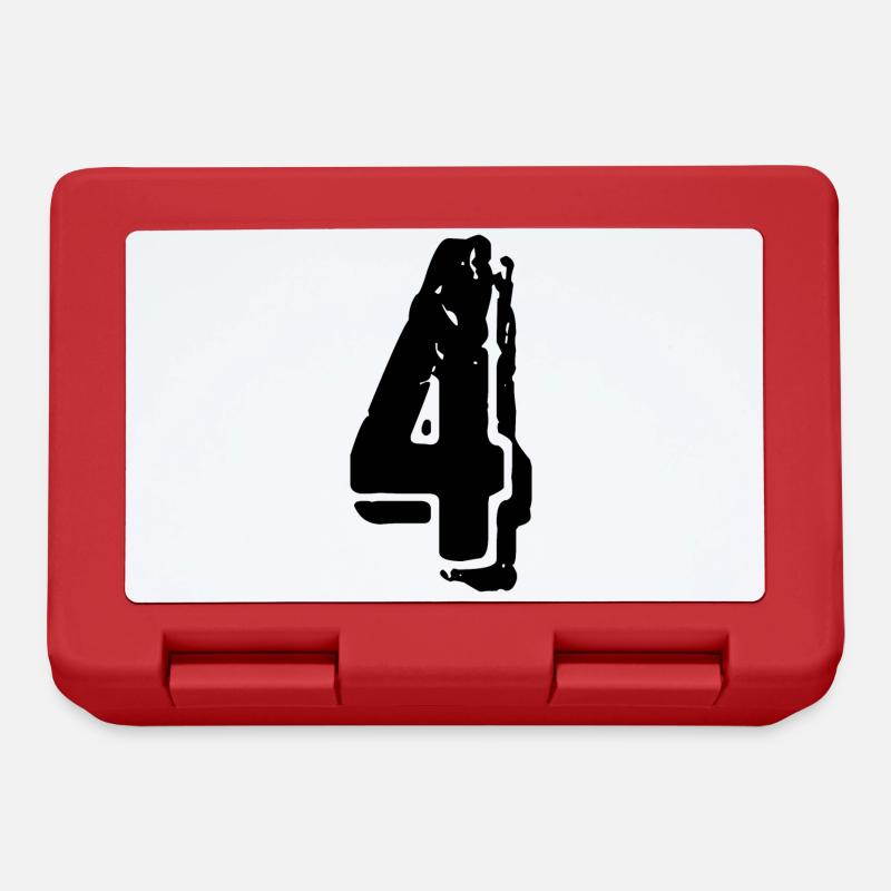 Maillot numéro 4 - Boîte à goûter - rouge