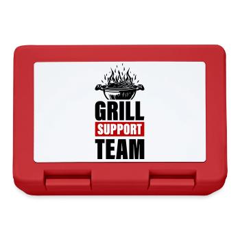Grill Support Team Grillen - Brotdose - Rot - Vorne