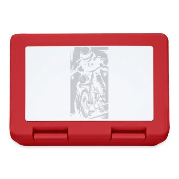Motorrad Racing Caferacer Streetfighter Biker Icon - Brotdose - Rot - Vorne