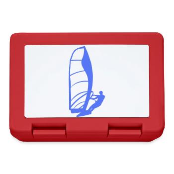 Silhouette minimaliste de véliplanchiste pour homme - Boîte à goûter - rouge - Devant