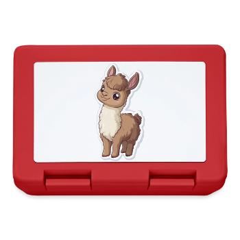 Llama Alpaca Llama Animal Gift - Lunchbox - red - Front