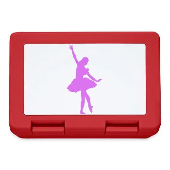 Dancing Ballerina Silhouette - Lunchbox - red - Front