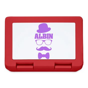 Cadeau pour Albin - Boîte à goûter - rouge - Devant