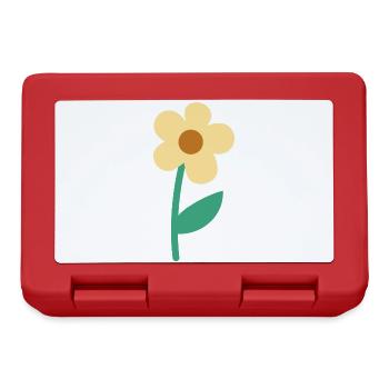Cute Simple Flower Minimal Botanical Aesthetic - Lunchbox - red - Front