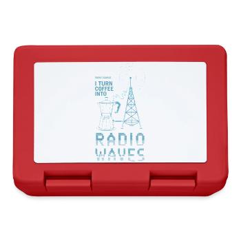 Le café en ondes radio - Boîte à goûter - rouge - Devant