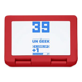 39 Ans Humour Geek 39 Ans Anniversaire Gamer - Boîte à goûter - rouge - Devant