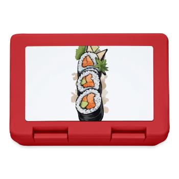 Aesthetic Futomaki Sushi Japan Streetwear Design - Lunchbox - red - Front