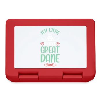 I love my Great Dane - Lunchbox - red - Front
