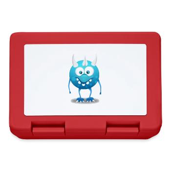 Monster Blau - Brotdose - Rot - Vorne