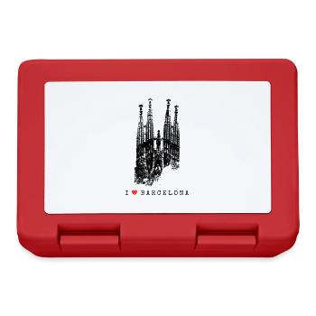 Barcelona Sagrada Familia Spain I Love Barcelona - Lunchbox - red - Front