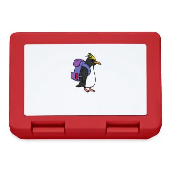 Randonnée d'aventure avec Plodding Penguin - Boîte à goûter - rouge - Devant