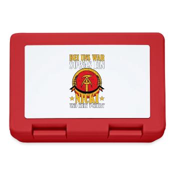 DDR Nicki Nostalgie Ostalgie Geschenk - Brotdose - Rot - Vorne