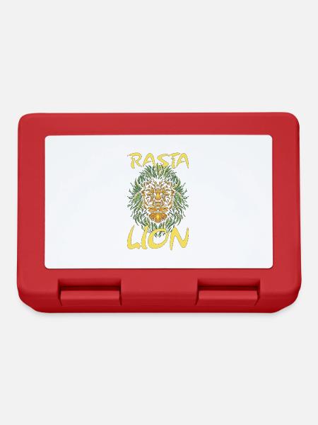 Rasta Lion Rastafari Cadeau - Boîte à goûter - rouge