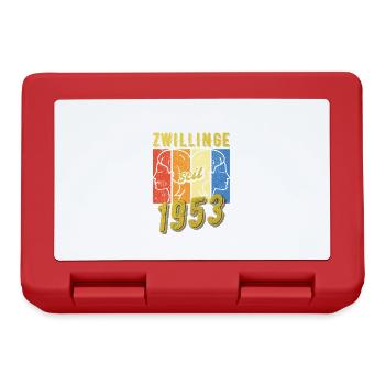 Zwillinge Sternzeichen 1953 Geschenk - Brotdose - Rot - Vorne