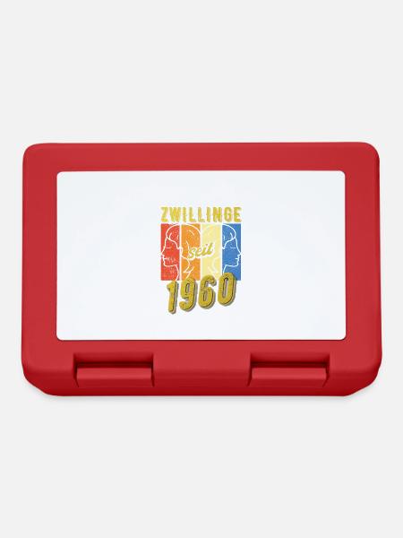 Zwillinge Sternzeichen 1960 Geschenk - Brotdose - Rot