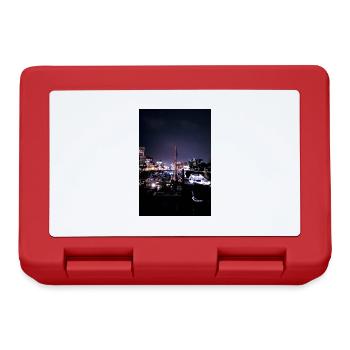 Hafen,medienhafen, Düsseldorf,skyline,Poster - Boîte à goûter - rouge - Devant