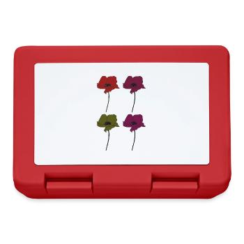 Poppy 4x - Lunchbox - red - Front