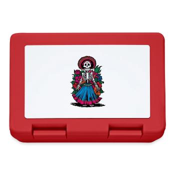 La Catrina Squelette Halloween - Boîte à goûter - rouge - Devant
