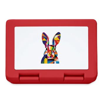 Lapin - Boîte à goûter - rouge - Devant