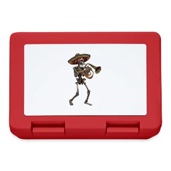 Tuba Mexican Skeleton - Lunchbox - red - Front