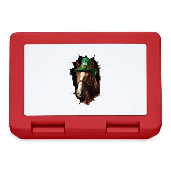 St. Patrick Pferd - Brotdose - Rot - Vorne