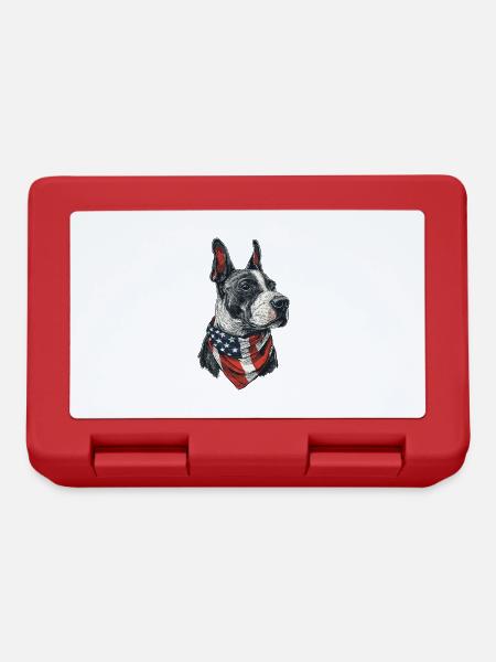 Bullterrier - Brotdose - Rot