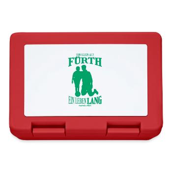 Fürth Fußball Tradition Geschenk - Brotdose - Rot - Vorne