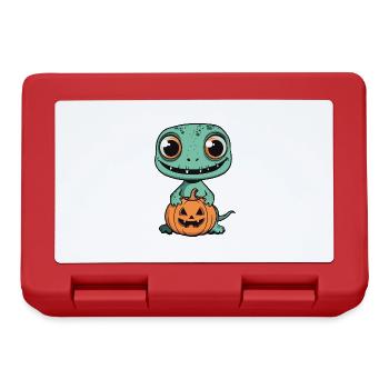 Lézard Halloween Drôle Zombie - Boîte à goûter - rouge - Devant