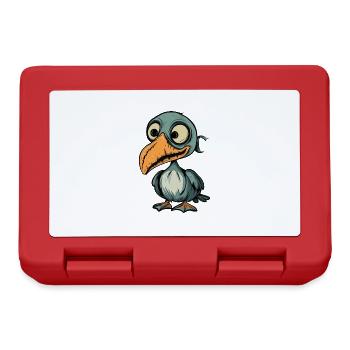 Pelikan Vogel Halloween Lustig Zombie - Brotdose - Rot - Vorne