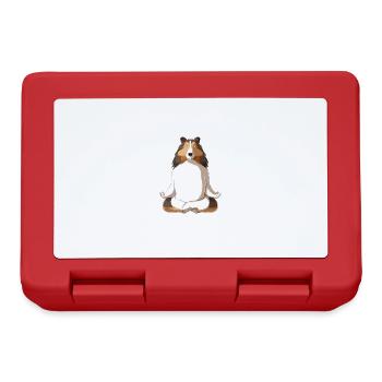 Yoga Sheltie Shetland Sheepdog - Lunchbox - red - Front