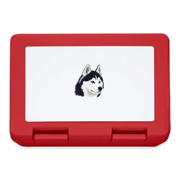 Chien husky - Boîte à goûter - rouge - Devant